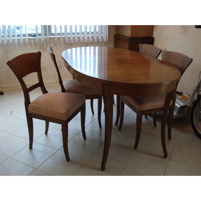Baker Walnut Expandable Dining Set Chairish