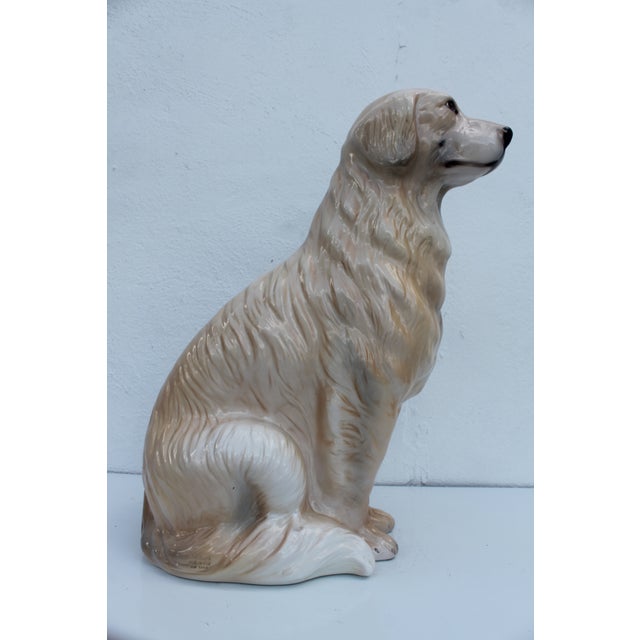 Italian Ceramic Dog Statue Chairish