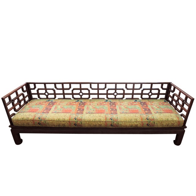 Chinese Rosewood Settee/Daybed With Cushions Chairish