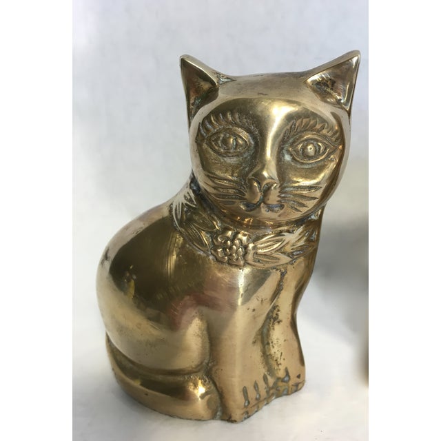 MidCentury Brass Cat Bookends A Pair Chairish