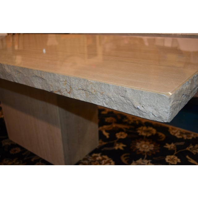 Live Edge Travertine Marble Dining Table Chairish