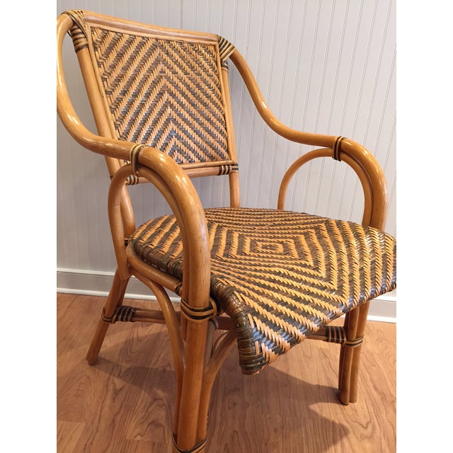 Safari Bent Wood Rattan Dining Chair Chairish