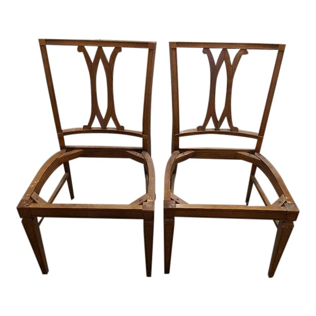 Wood Dining Chair Frames A Pair Chairish