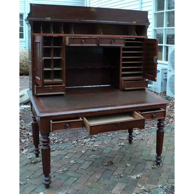 Antique Texas J. W. Hannig Railroad Station Desk Chairish