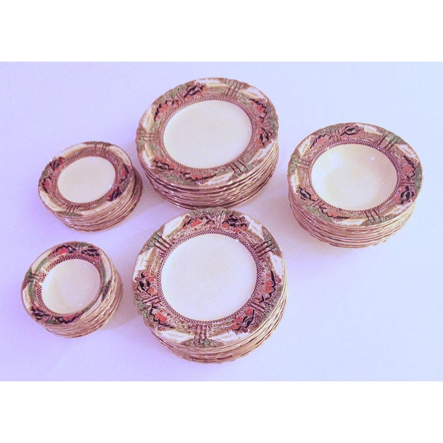 "England's Countryside" Myott Scalloped Edge Dinnerware Set of 87