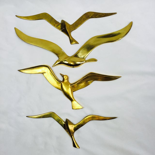 Mid Century Modern Brass Birds Wall Art Set of 4 Chairish