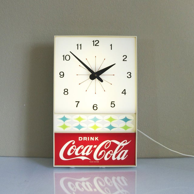 1960s Vintage Coca Cola Lighted Clock Chairish