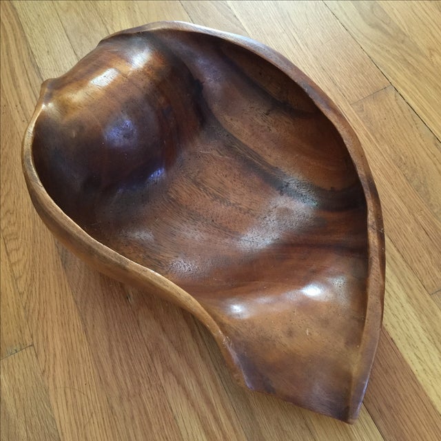Carved Monkey Pod Wood Bowl Chairish
