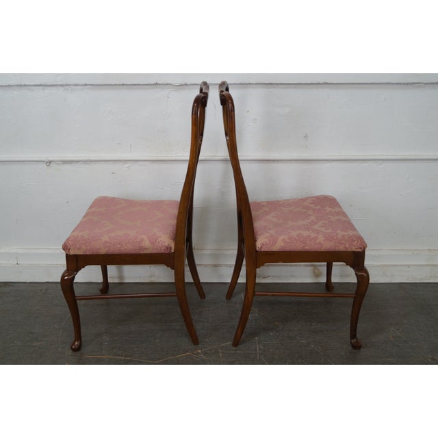 Thomasville Cherry Wood Queen Anne Dining Chairs Set of 6 Chairish