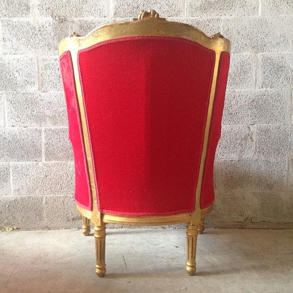 Antique Louis XVI Red Velvet Chairs Pair Chairish