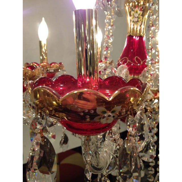 Red Crystal Chandelier Chairish