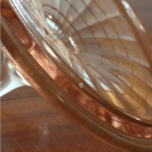 French Pink Depression Glass Vanity Jar With Lid Chairish