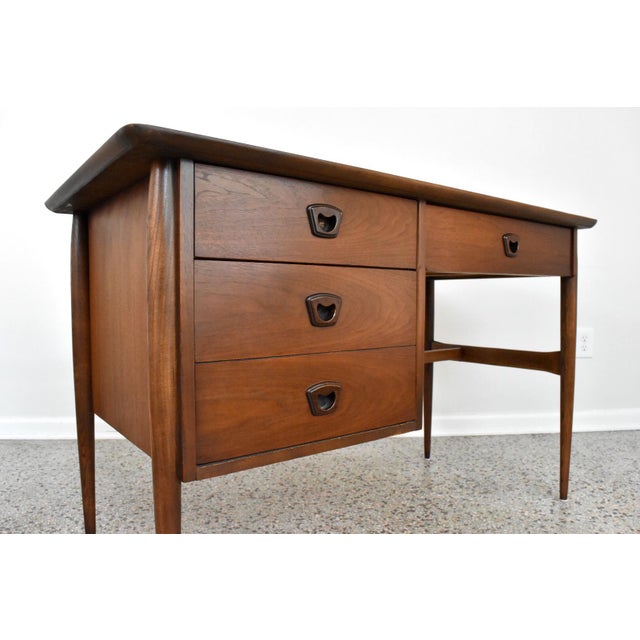 MidCentury Bassett Artisan Walnut Pedestal Desk Chairish