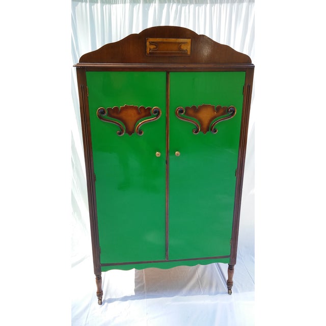 Lacquered Antique Vintage Armoire Chairish