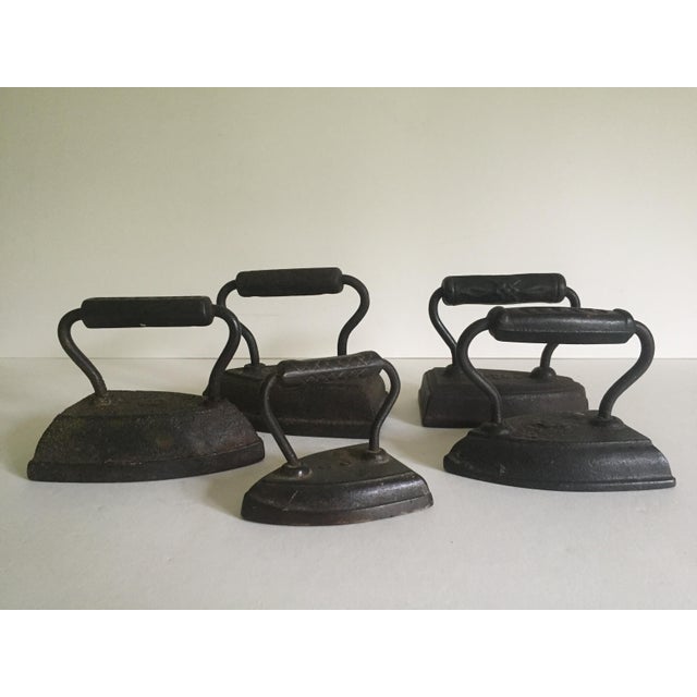Antique Cast Iron Industrial Primitive Hand Irons Set of 5 Chairish