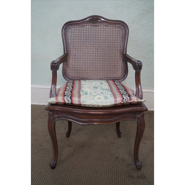 Quality French Louis XV Style Cane Back Arm Chair Chairish