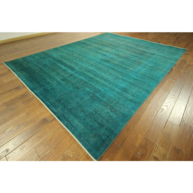Peacock BlueGreen Oriental Wool Rug 9' x 12' Chairish
