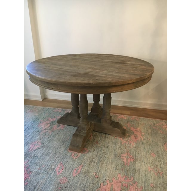 Restoration Hardware Weathered Round Dining Table Chairish