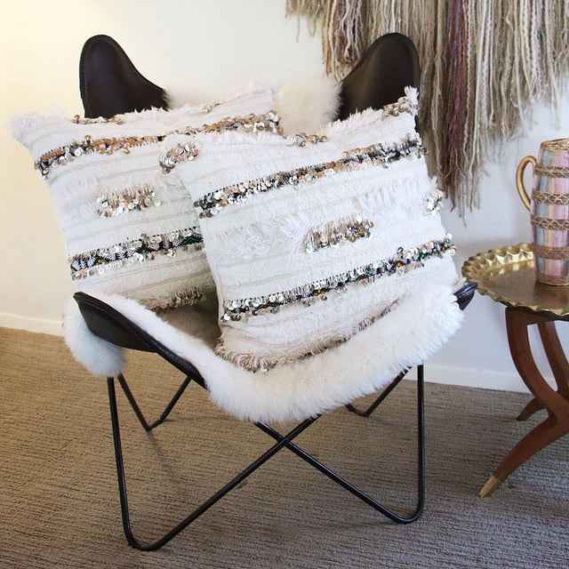 Moroccan Handira Wedding Blanket Pillow II Chairish