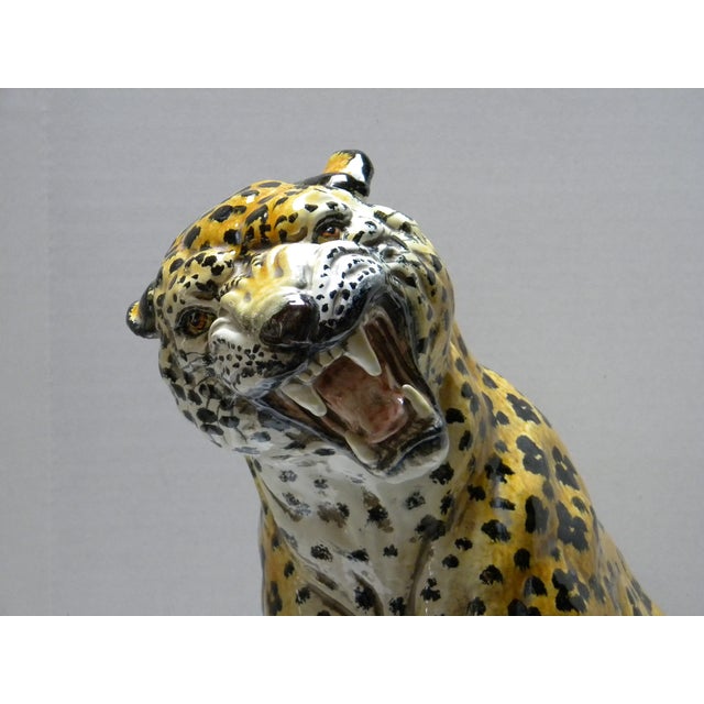 Vintage Ceramic Cheetah Statue Chairish