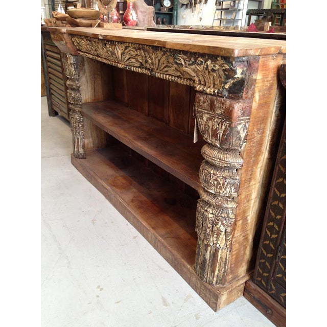 Vintage Hand Carved Wooden Pillar Bookcase Chairish