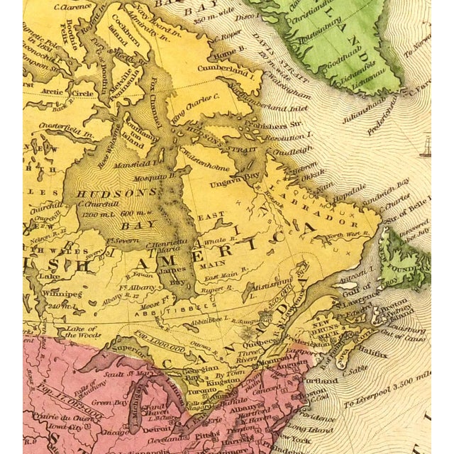 1844 Vintage America & Texas Republic Map Chairish