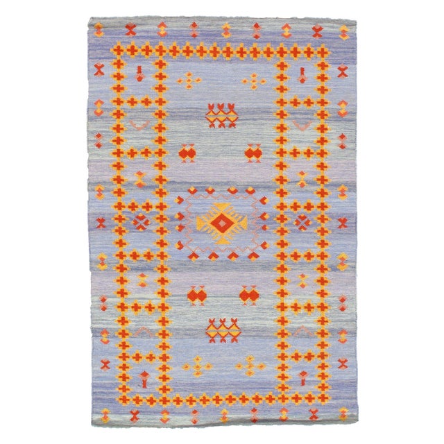 Moroccan Style Flat Weave Rug 6' x 9' Chairish