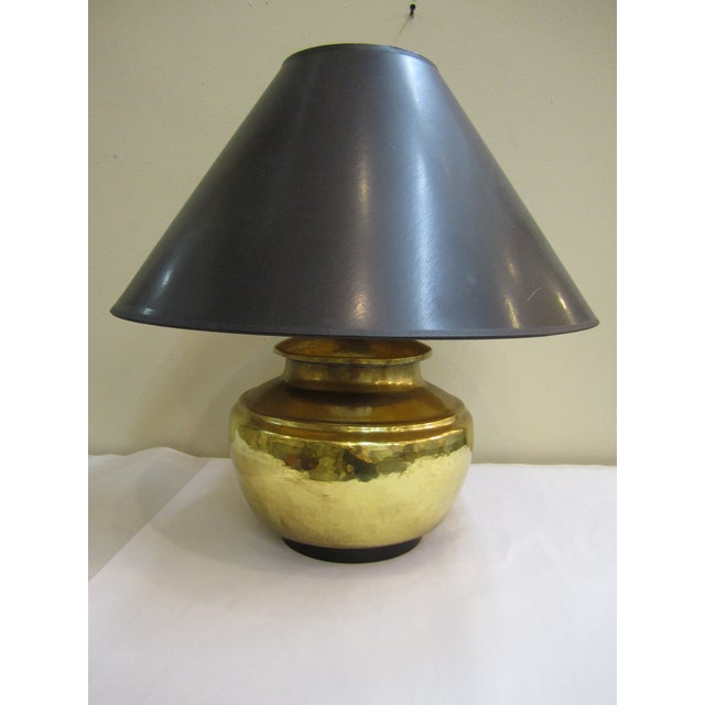 Vintage Hammered Design Brass Table Lamp Chairish