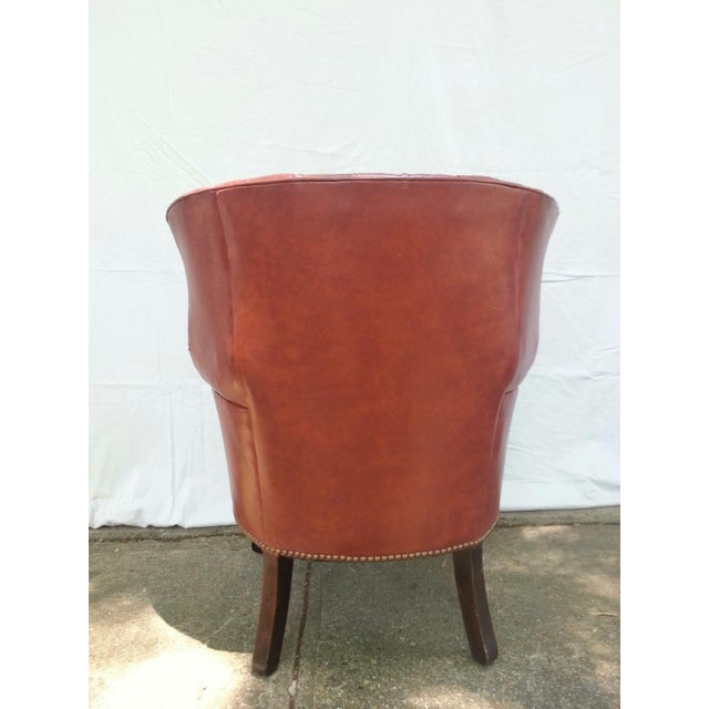 Vinyl Rolled Wingback Chair Chairish
