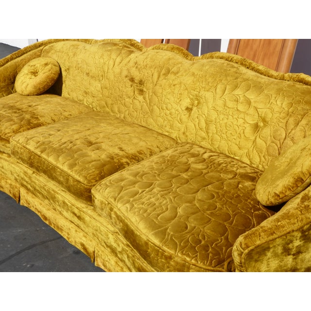 Mid Century Modern Royal Gold Velvet Sofa Chairish