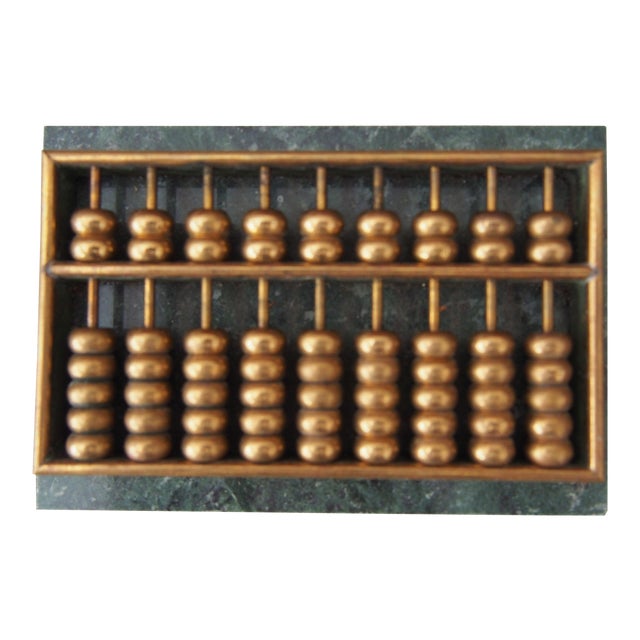 Brass Abacus On Marble Base Chairish