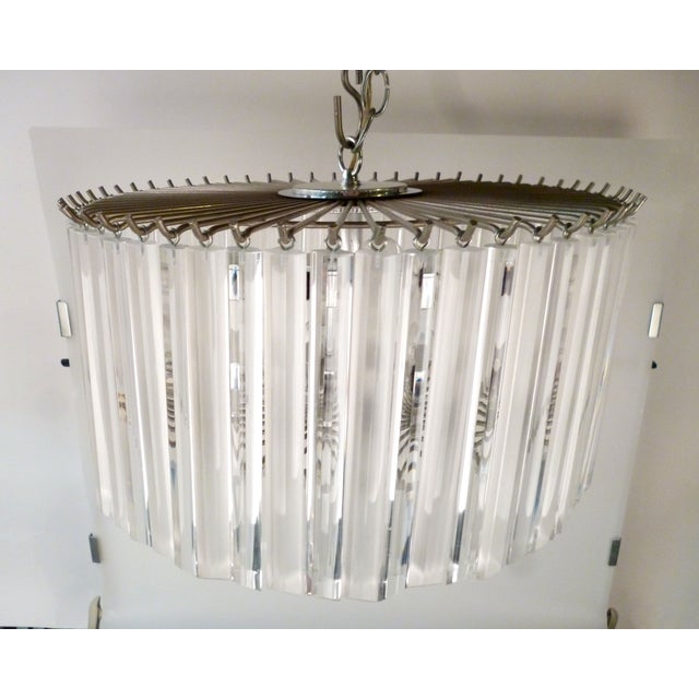2 Tier Chrome & Lucite Chandelier & Canopy Chairish