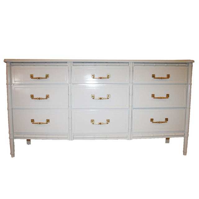 White Vintage FauxBamboo Dresser Chairish