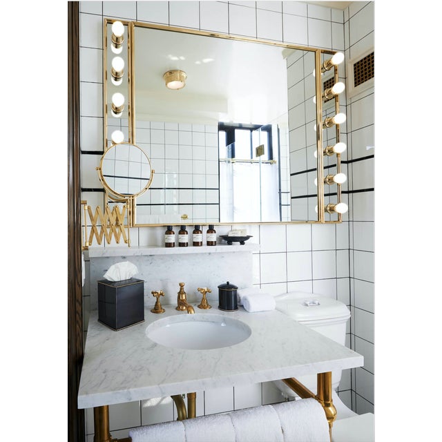 Vintage Style Expandable Brass Bath Mirror Chairish