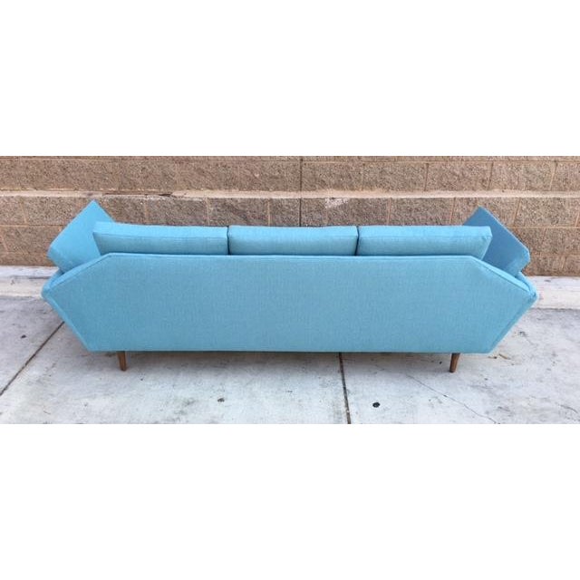 MidCentury Sculptural Sofa in Powder Blue Chairish
