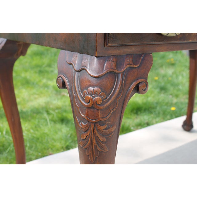 Antique Leather Top Claw Foot Writing Desk Chairish