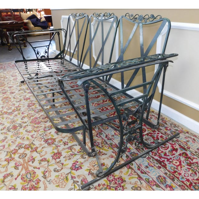 Vintage Lee Woodard & Sons Wrought Iron Glider Sofa Chairish