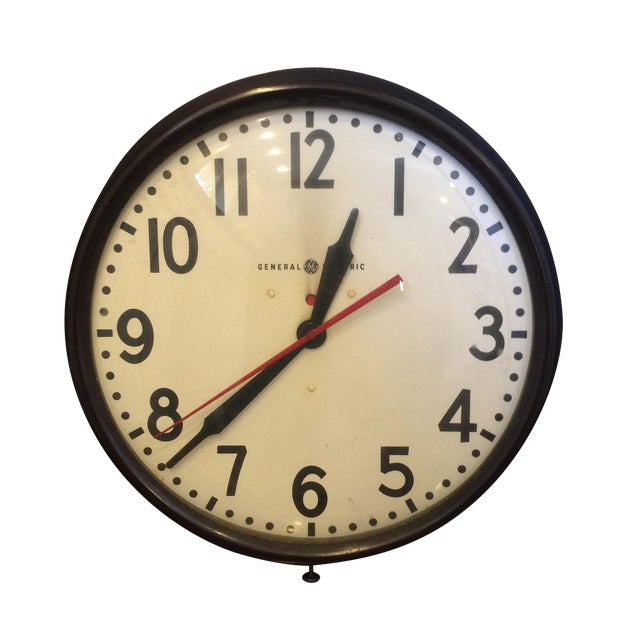 Vintage General Electric Industrial Wall Clock Chairish