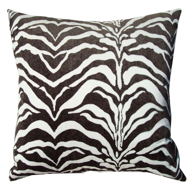 Large Chenille Plump Down Animal Print Pillow Chairish