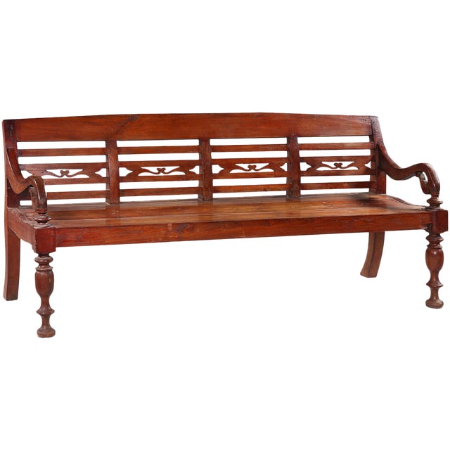 Traditional British Colonial Style Bench Chairish