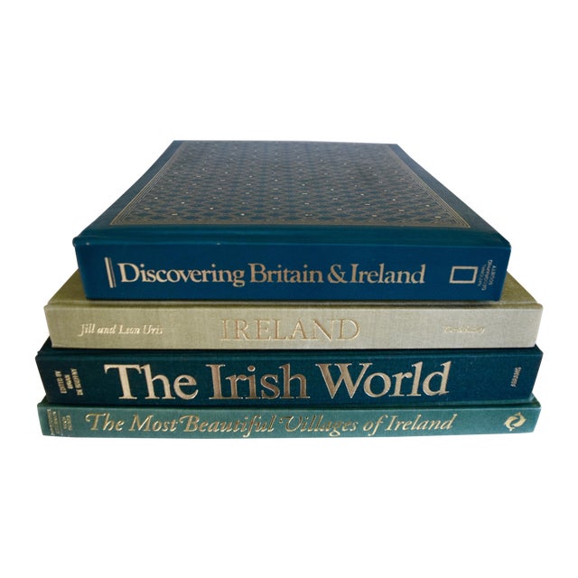 Green Coffee Table Books About Ireland S/4 Chairish