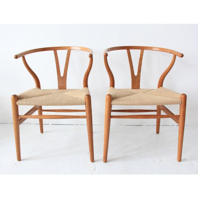Vintage Hans Wegner Wishbone Chairs Set of 4 Chairish