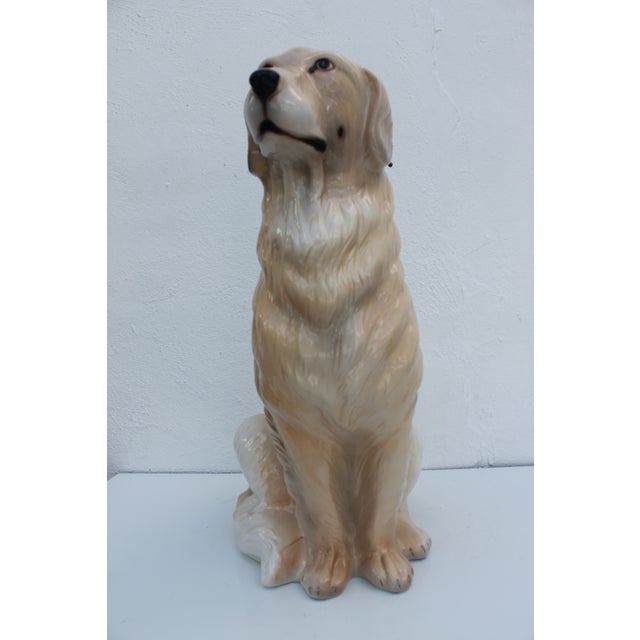 Italian Ceramic Dog Statue Chairish