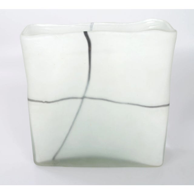 Square Frosted Glass Vase Chairish