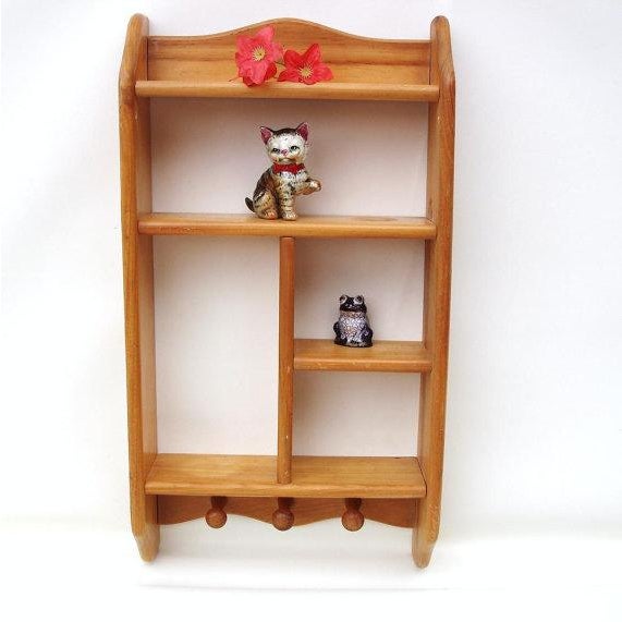 Vintage Wood ThreeTier Display Wall Shelf Chairish