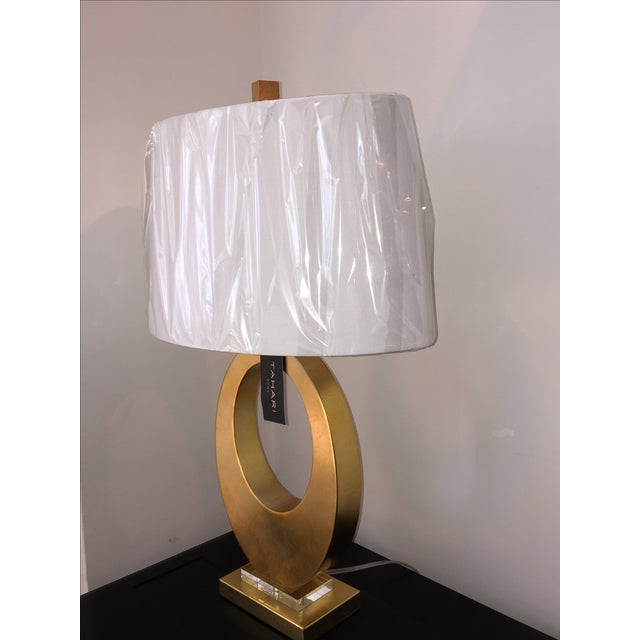 Tahari Uttermost Cadore Gilded Gold Lamps - Pair | Chairish