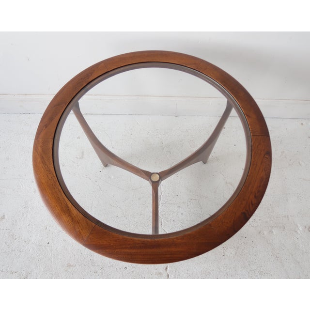 Lane Vintage MidCentury Round Glass Side Table Chairish