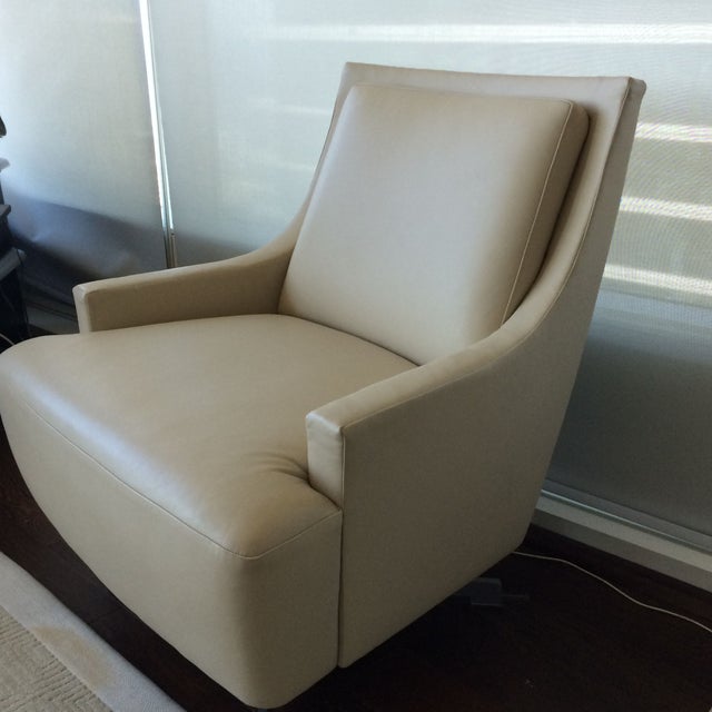 Leather Swivel Club Chairs A Pair Chairish