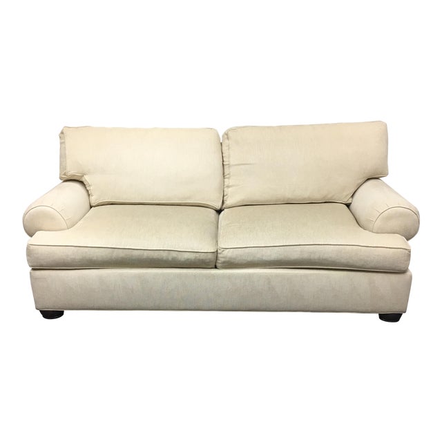 Classic Ethan Allen Ivory Sofa Chairish
