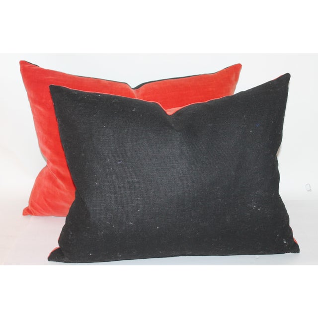 Orange Velvet Pillows- A Pair Chairish